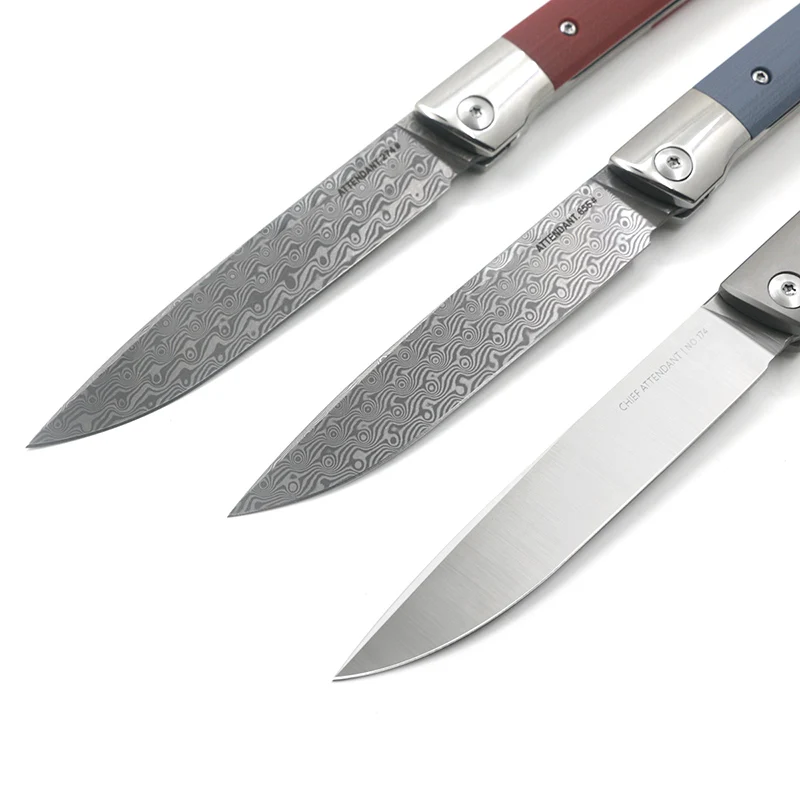 Murah Nimoknives & Fat Dragon Original Desain M390 Pisau TC4 Titanium Alloy + Serat Karbon Menangani Keramik Bearing EDC Survival Knife