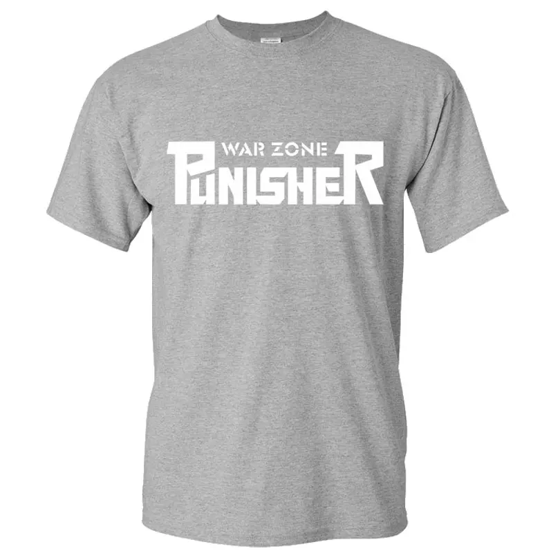 

War Zone Punisher Letter Printed Fashion O-Neck T-shirt Spring Summer Men/Women Cotton Streetwear Casual Tshirt Hip Hop T shirt