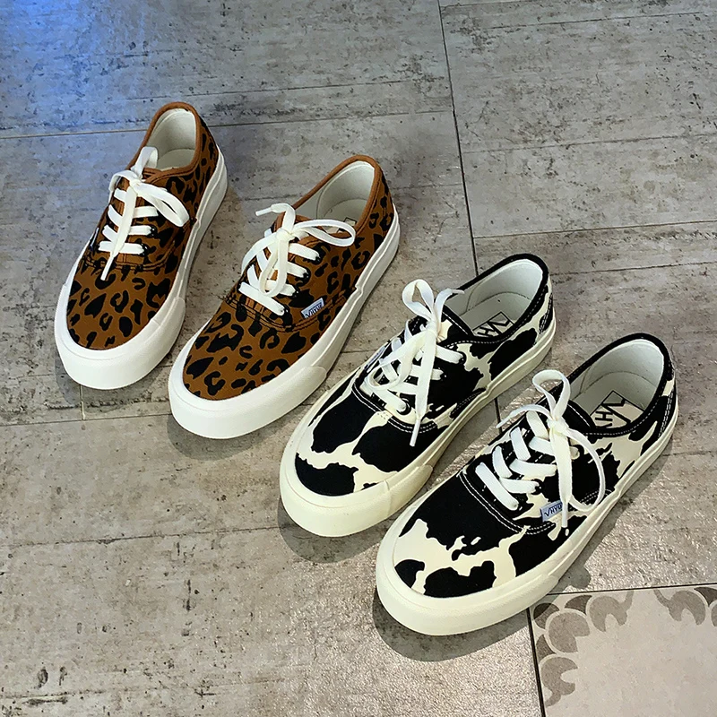 Женские Модные Повседневные туфли новинка весны 2021 Ins стиль Леопардовый принт