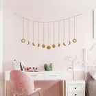 Декор настенный в скандинавском стиле, металлическое украшение в виде диска, простое украшение в форме солнца, луны, домашний декор для детской комнаты