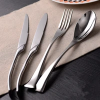 silver modern design portable travel cutlery set luxury creativity tableware set gift vaisselle ensemble home decoration ec50cj