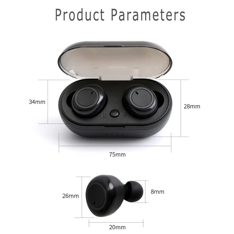 

TWS Y50 Wireless Bluetooth Earphone HiFi Noise Reduction Wireless Headphons Earbuds Stereo Gaming Headset With Charging Box