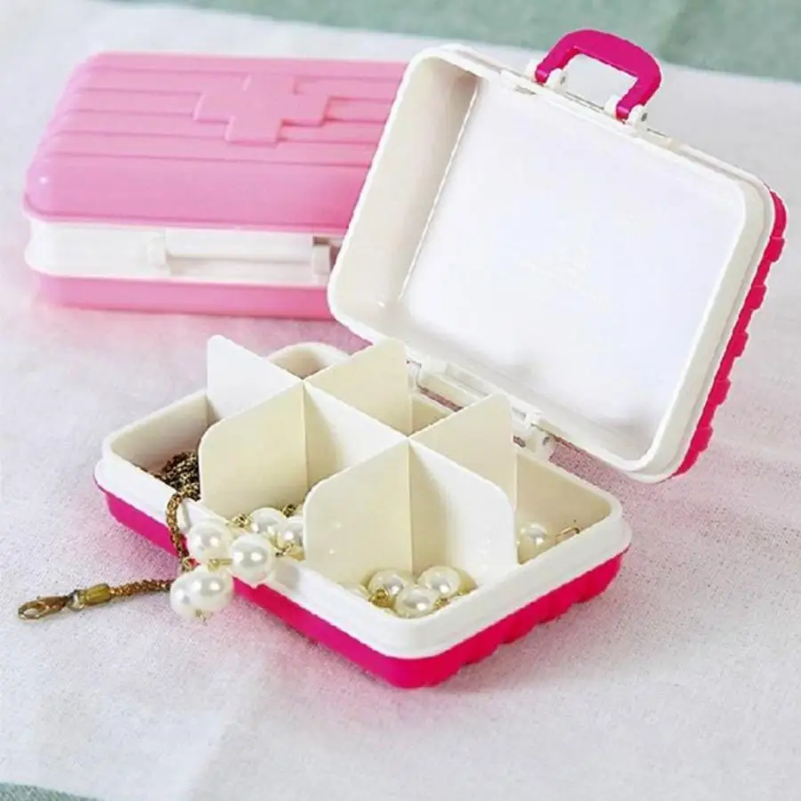 Лак для ногтей органайзер 6 сетки ежедневная Портативный медицина коробка конфет