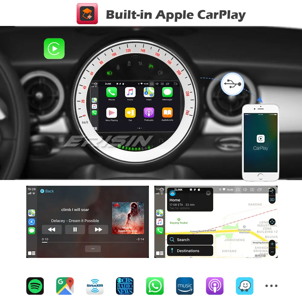 5108 Car stereo for BMW Mini Cooper DAB+OBD Android Carplay Bluetooth 5.0 GPS Autoradio Radio Player Wifi OBD TPMS | Автомобили и