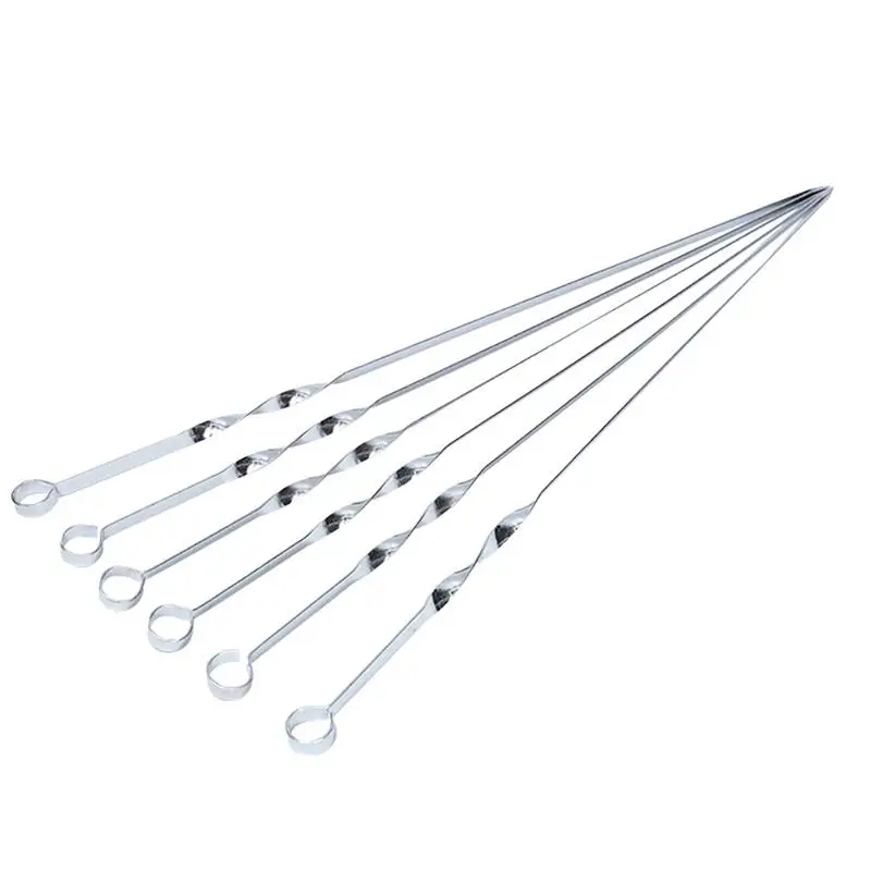Новинка 10 шт. Нержавеющая сталь барбекю иглы Кухня инструмент гриль кабоб из