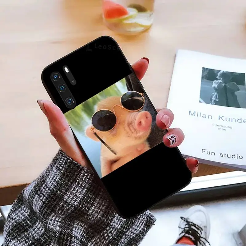 

Cute pink pig Phone Case For Huawei honor Mate mate P 10 9X 10i 20 30 40 y7 lite pro p smart 2019