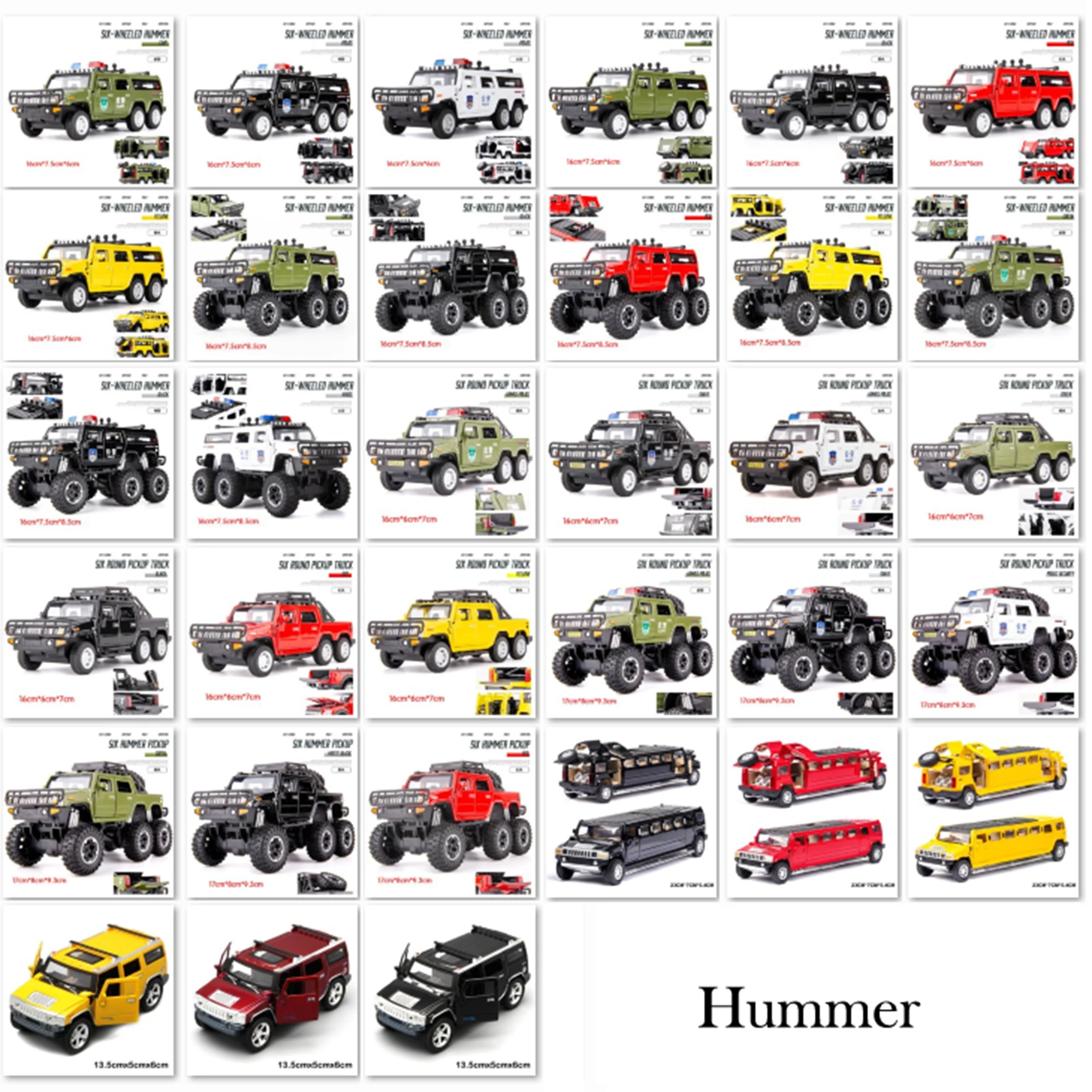 1:32 Высокая моделирования специальные полицейские Суперкар на Hummer пикап детская