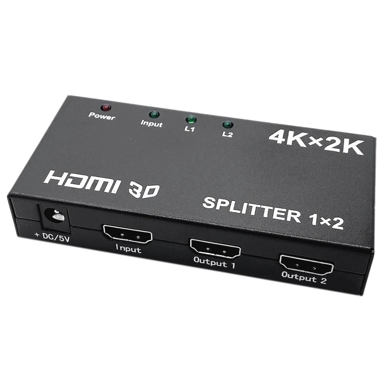 

4K x 2K 3D 1X2 HDMI разветвитель с 1 портом To2 HDMI дисплей дубликат/зеркальная USB-флешка для PS5 (один на два выхода)