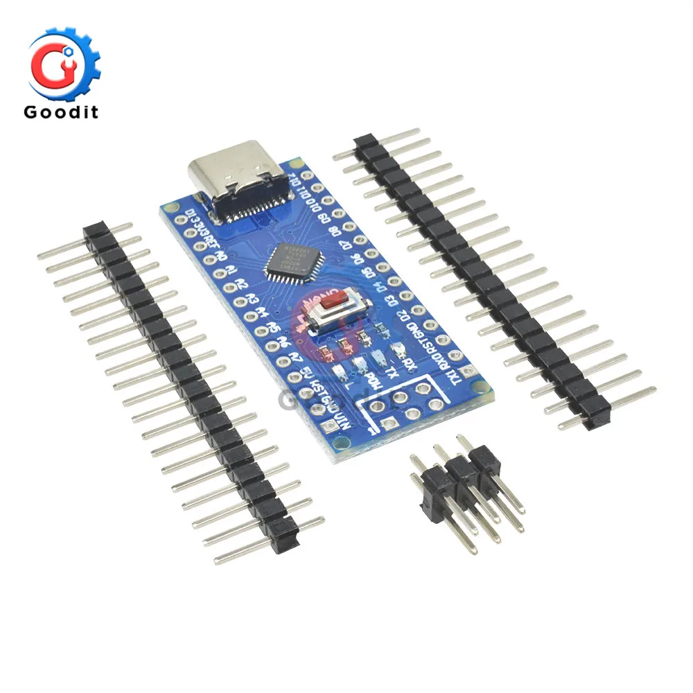 Адаптер Type-C CH340 Nano V3.0 ATMEGA328P-MU ATMEGA328 1 шт. макетная плата модуля микроконтроллера
