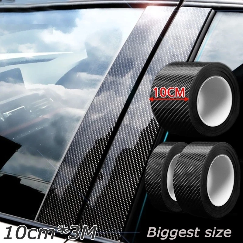 

Nano Carbon Fiber Car Sticker DIY Paste Protector Strip Auto Door Sill Side Mirror Anti Scratch Tape Waterproof Protection Film