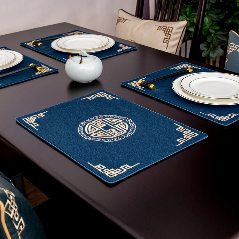 

New Chinese style placemat, cup pad, tea pad, cloth embroidery, Chinese style household plate pad, bowl pad