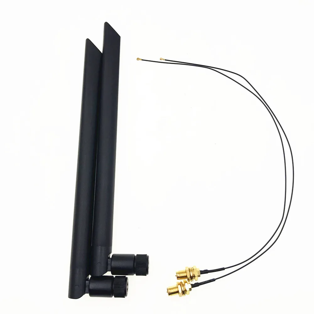 2 x 6dBi Dual Band M.2 IPEX MHF4 U. fl RP-SMA антенна Wi-Fi комплект для Intel AX200 AX201 9260 9560 8265 8260 7265 7260 NGFF M.2 карты
