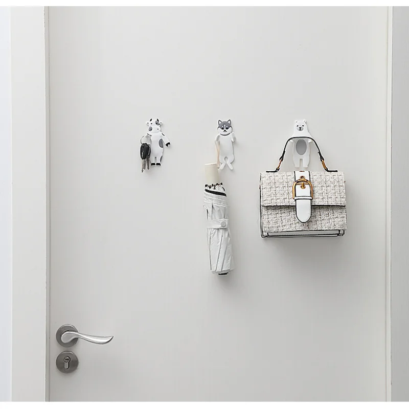 Гибкий настенный крючок из ПВХ креативные милые крючки для украшения комнаты