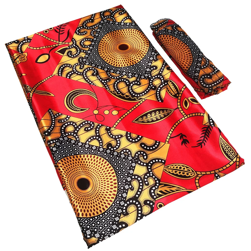 Анкара африканская вощеная ткань принтом из чистого шелка 2 + 4 ярдов в