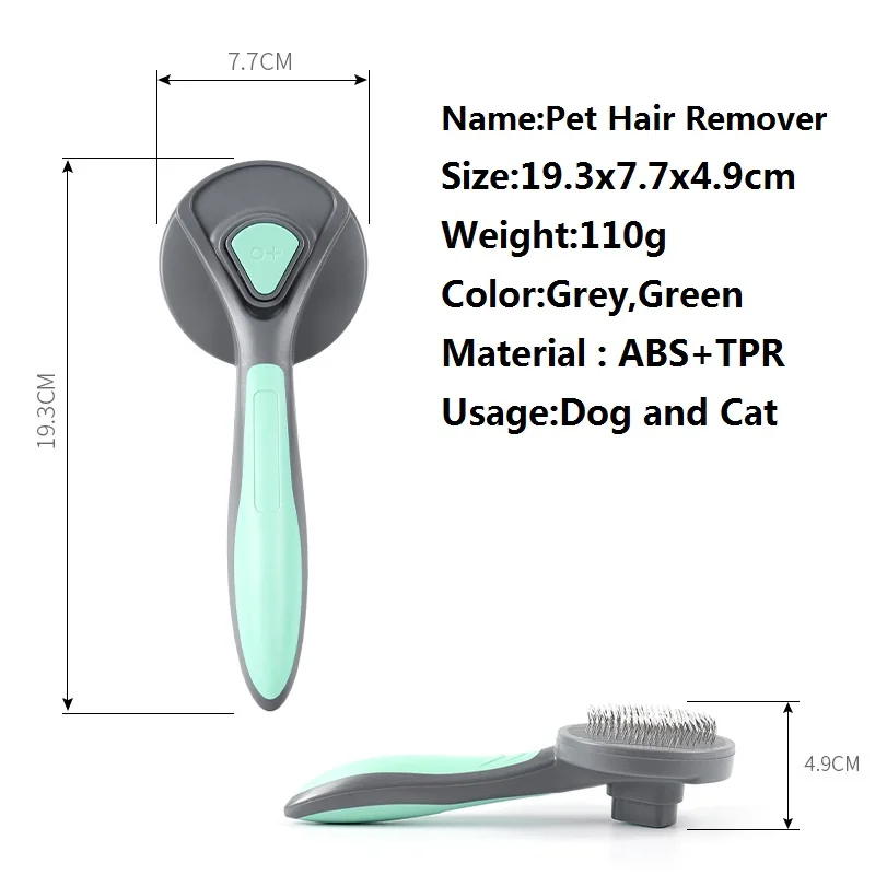 

2020 NEW Dog Pet Comb ABS Stainless Material Dog Hair Remover Automatic Pet Dog Grooming Tool Cat Puppy Small Dog Beauty Comb