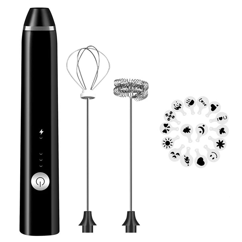 

Перезаряжаемый Пенообразователь для молока ручной Электрический пенообразователь с 3 скоростями для пуленепробиваемого кофе латте капучи...