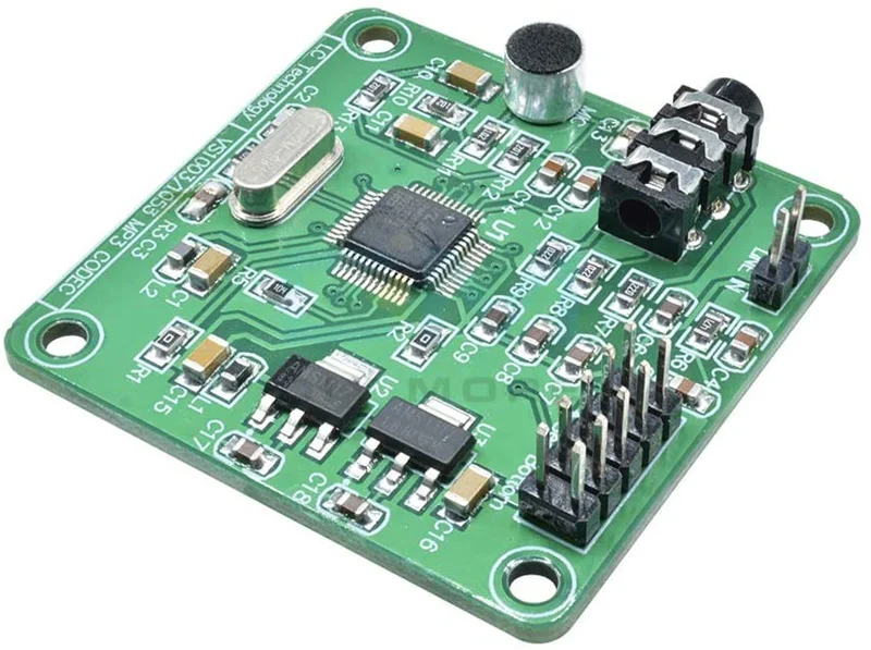 

DC 5V VS1053 Audio Module MP3 Player Module Development Board Onboard Recording SPI OGG Encoding Recording Control Signal Filter