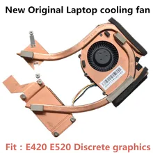 New Original Cooling Fan Heatsink radiator Cooler for Lenovo Thinkpad E420 E520 E425 E525 Laptop FRU：04W1833 04W1834