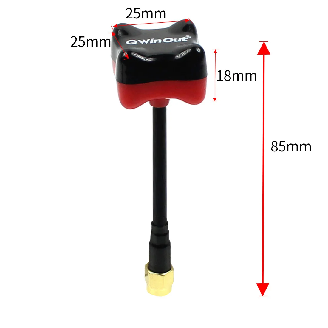 Мини FPV очки 5 8G 40CH 3-дюймовый дисплей 480x320 встроенный аккумулятор с 85 мм антенной