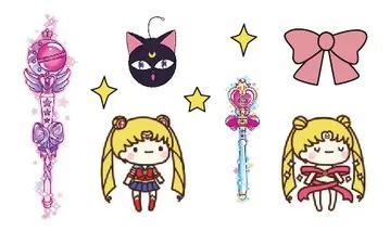 Водостойкая временная татуировка наклейка красный Сейлор Мун сексуальная