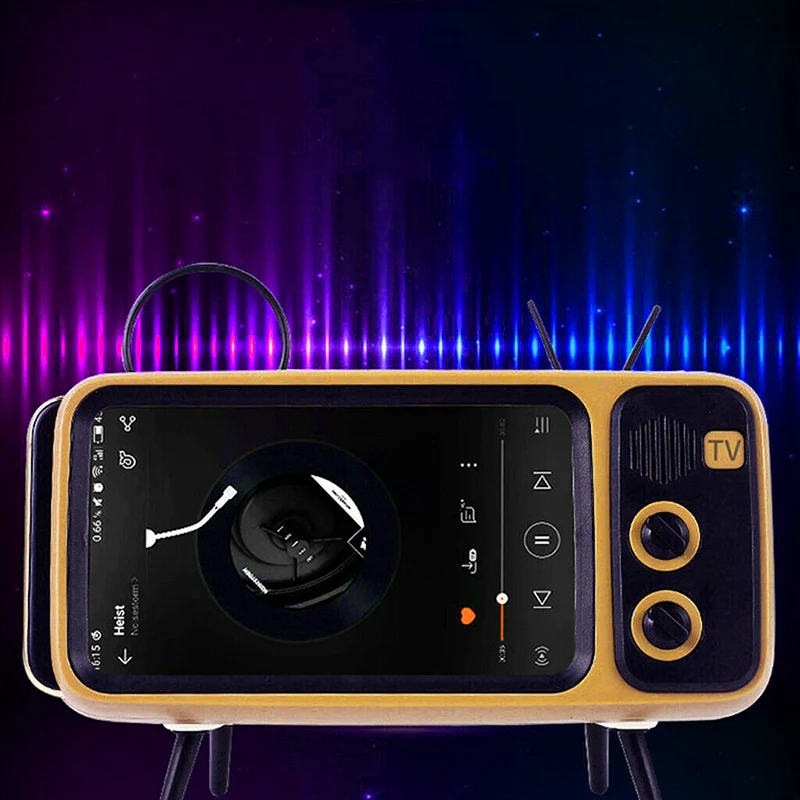 Мини Bluetooth динамик Ретро ТВ мобильный телефон экран стенд беспроводной