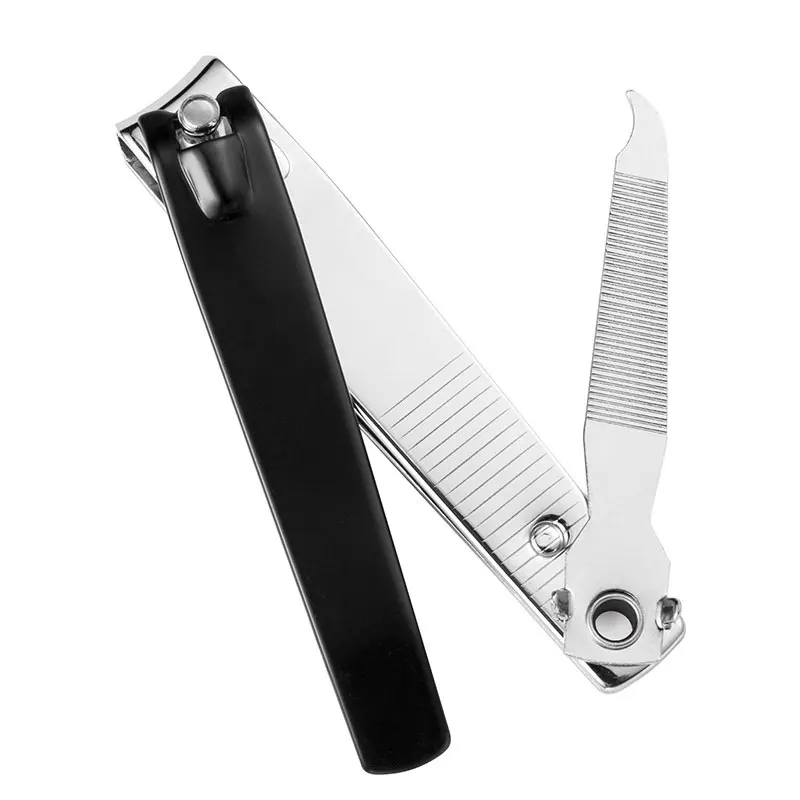 

Silver Nail Clippers Flat Nail Clippers Convenient And Practical Stainless Steel Nail Clippers With File Tool Toenail Scissors