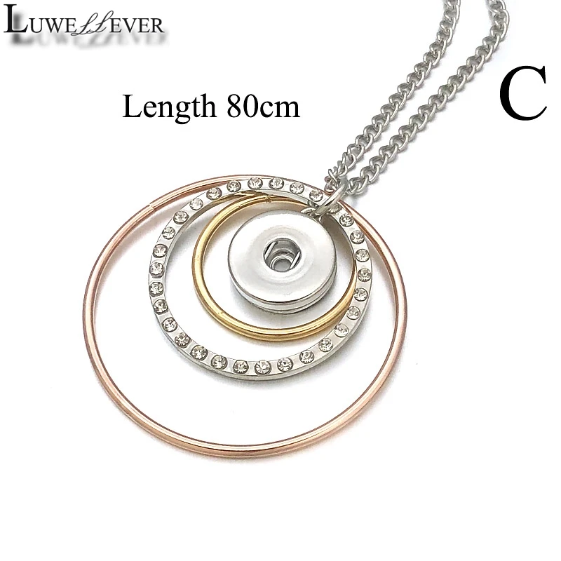 LUWELLEVER Hollow Heart Necklace Interchangeable Ginger 092 Fit 18mm Snap Button Charm Jewelry For Women Gift | Украшения и