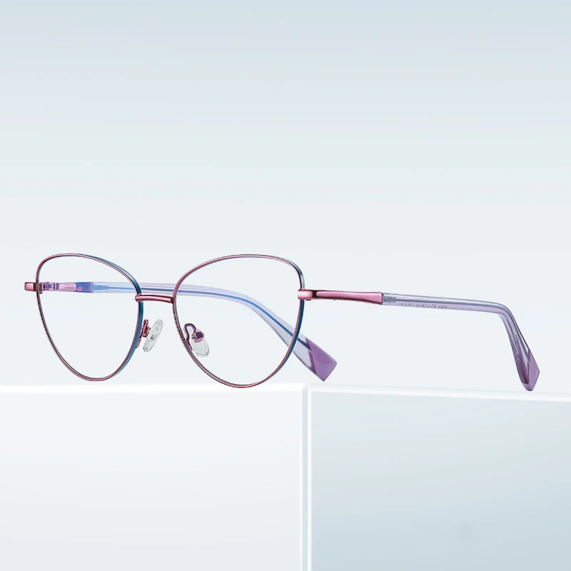 Trending Blue Light Blocking Women's Cat Eye Glasses Frame Anti Radiation Protection Eyeglasses Female Optical Eyewear