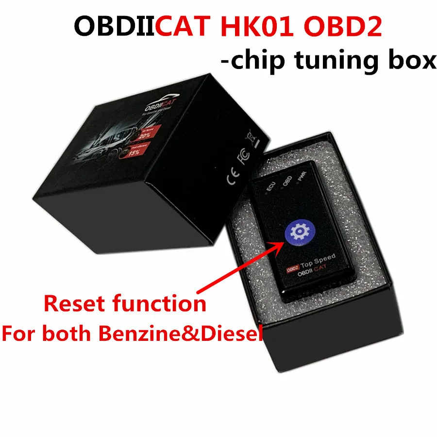 

OBDIICAT-HK01 Super OBD2 Nitro OBD EcoOBD2 ECU Chip Tuning Box Plug Car 15% Fuel Save More Power HK24 For Truck dropshipping