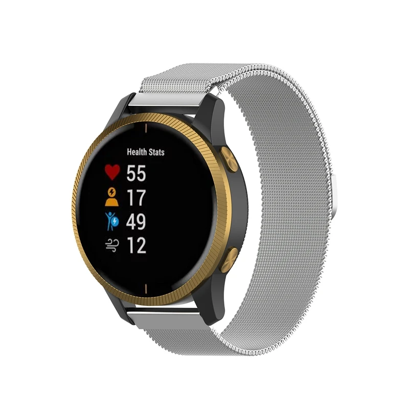 JKER магнитный ремешок для наручных часов Garmin Venu из нержавеющей стали с металлической петлей для наручных часов Garmin Vivoactive 4S Vivoactive 4