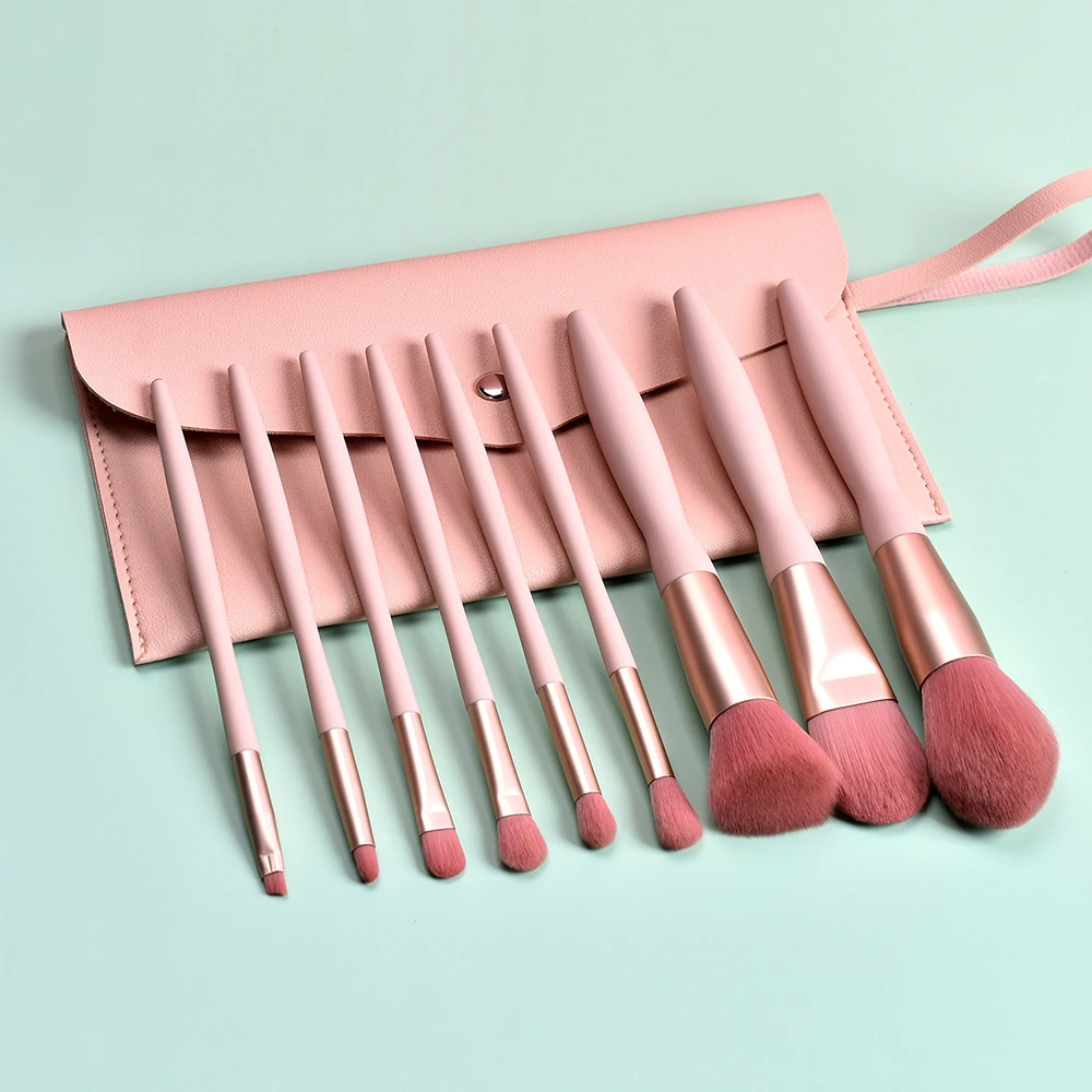 

Luxury Black 9-10pcs Makeup Brushes Set Professional Powder Foundation Eye Make Up Brushes Brochas De Maquillaje