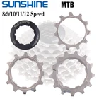 Кассета для велосипеда SUNSHINE MTB, Cog 8 9 10 11 12 Скоростей, 11T 12T 13T, свободное колесо для совместимых велосипедных кассет SHIMANO SRAM, детали