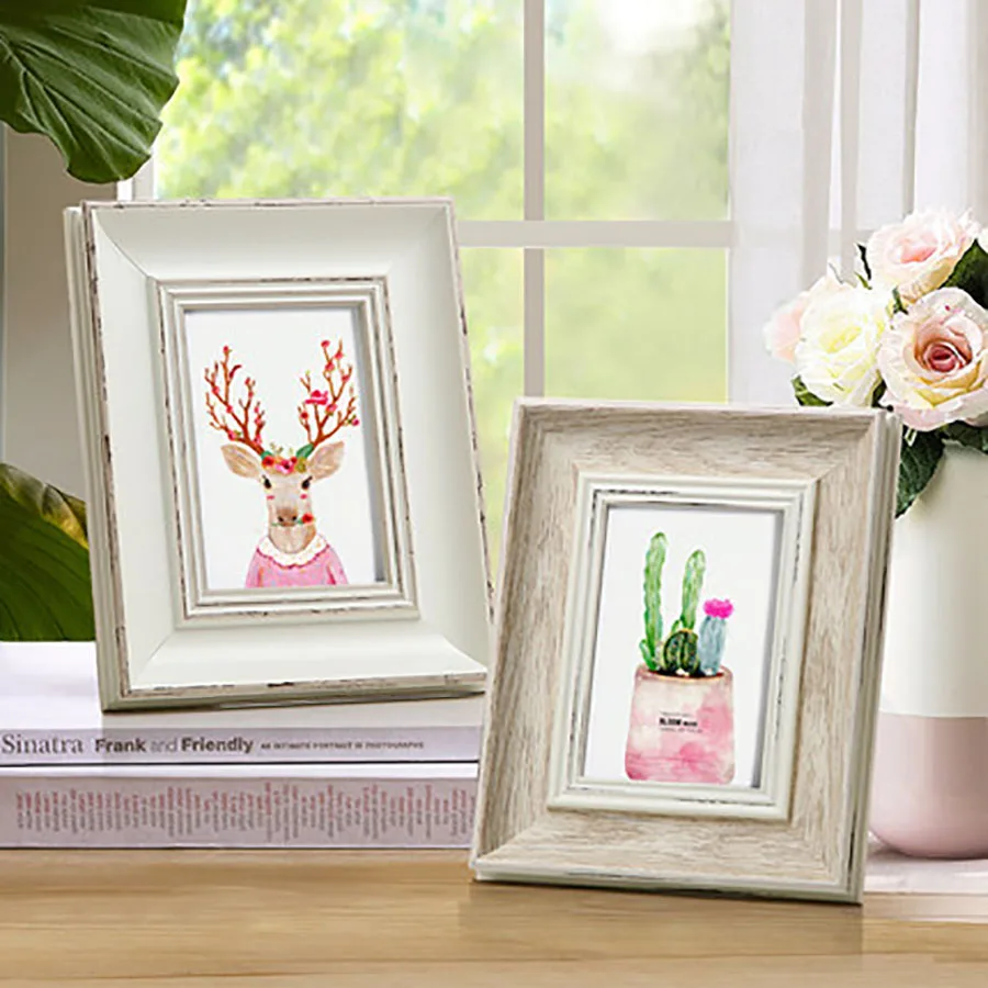 Пасторальная простота фоторамка настенное деревянное украшение Домашняя мини