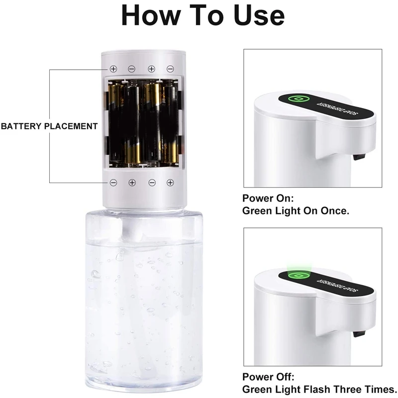 

Automatic Alcohol Dispenser Touchless Spray Machine Sensor Press Soap Dispenser 350Ml Soap Dispenser Suitable for Home