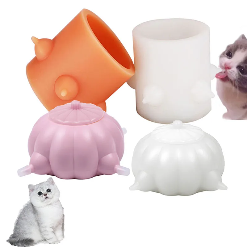 Cuenco de leche con forma de burbuja para beb&eacute;, tetina de silicona para reci&eacute;n nacido, cachorros/perros/gatos, alimentador de leche y agua, dispensador de alimentos, nueva generaci&oacute;n-0