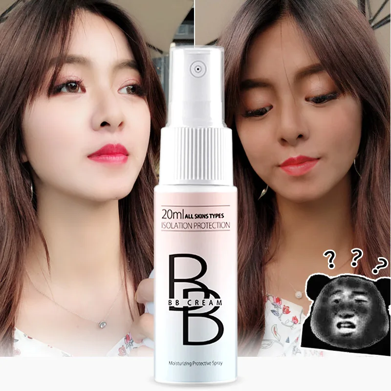 

Spray BB Cream 30s Quick Makeup Whitening Brightening Skin Tone Concealing Facial Imperfections Spots Pores 20ml