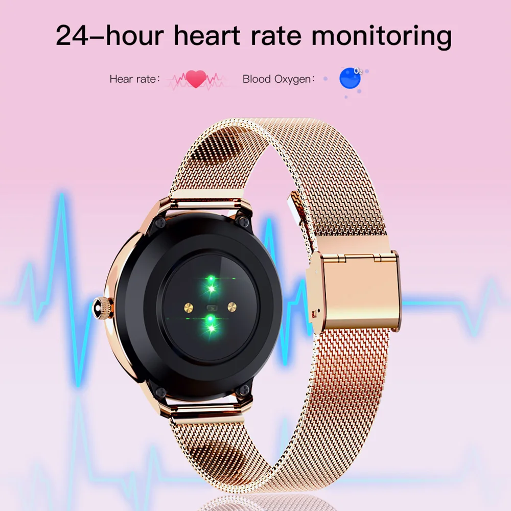 

Cyboris Real Ip68 Waterproof BreathTraining Mode Smart Watch Touch Screen Bluetooth5.0 Exercise Step Fashion Ladies Watch Gift