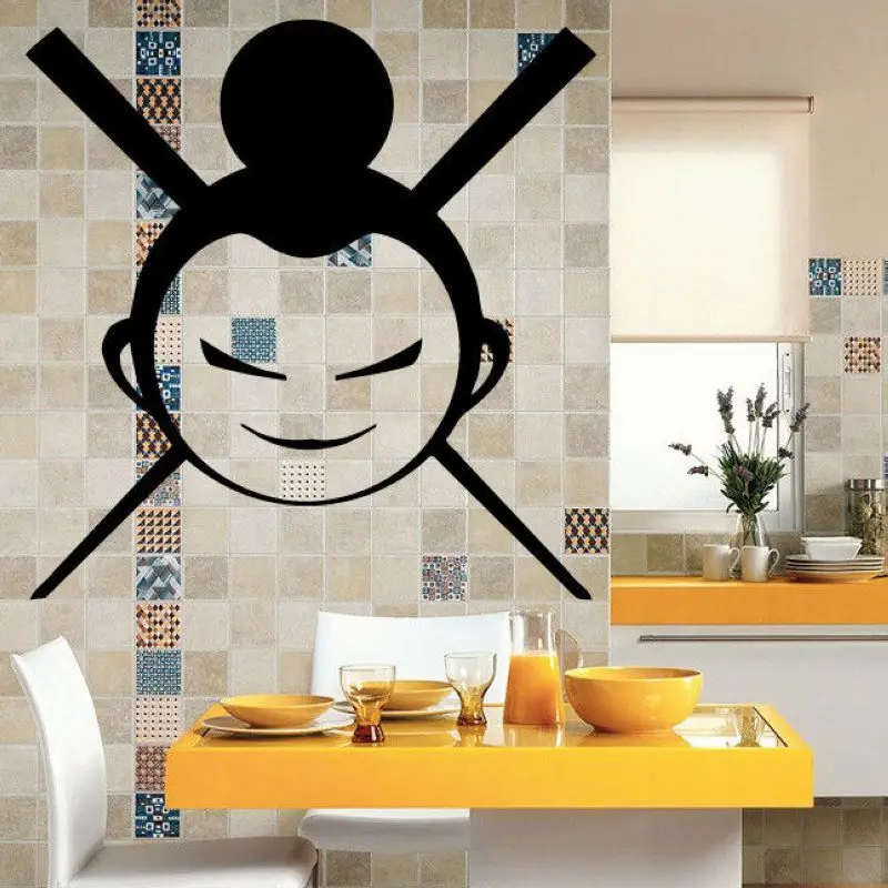 Суши наклейка еда стикер для ресторана постеры виниловые настенные наклейки