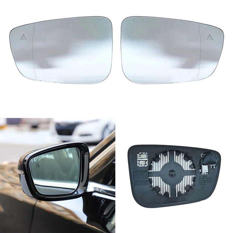 Left Right Heated Blind Spot Warning Wing Rear Mirror Glass For BMW 3 Series G20 G21 5 Series G30 G31 G32 G38 7 Series G11 G12