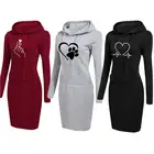 Высокое качество осень зима горячая распродажа толстовки Модные женские повседневные стильные толстовки с капюшоном свитер с длинными рукавами облегающая туника с карманами