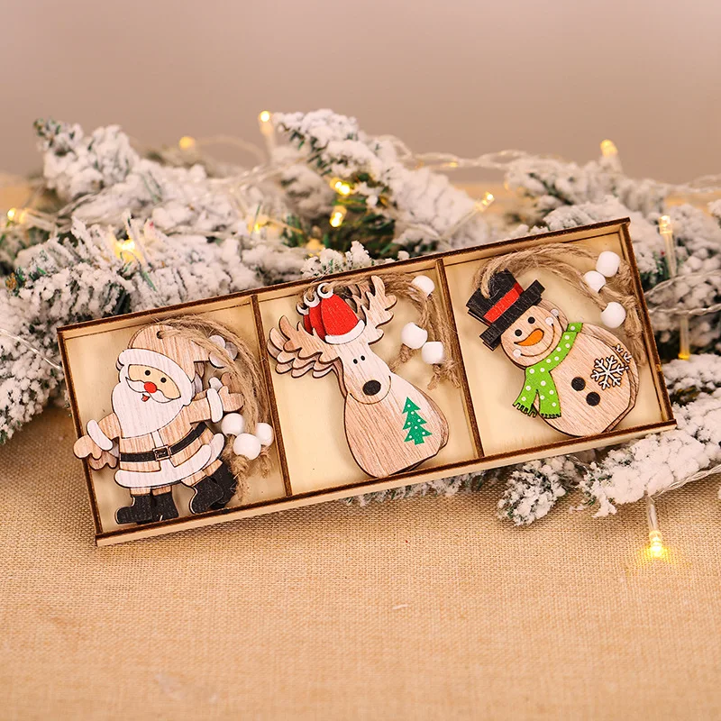 

Wooden Christmas Pendant Merry Christmas Decor for Home 2020 Navidad Ornaments Christmas Tree Decor Xmas Gifts New Year 2021