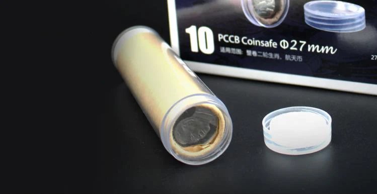 Пластиковые прозрачные круглые Чехлы для хранения монет 1 шт. |