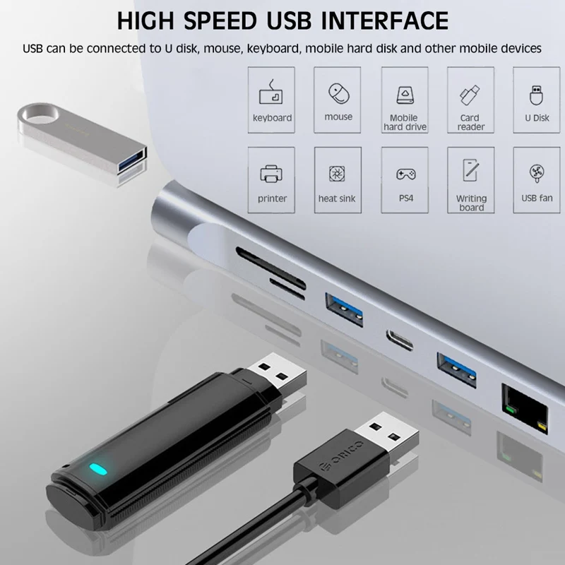 

12-in-1 Expansion Dock USB3.1 Type-c To Dual HDMI Same Screen Display Smart Docking Station Aluminum Alloy Converter