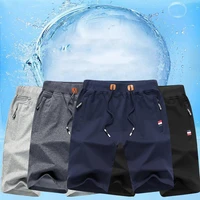 mens shorts sports jogging solid color drawstring five point shorts fitness casual all match male short pants plus size
