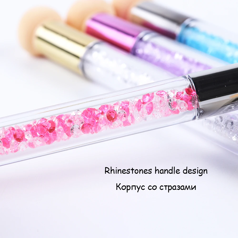 Двусторонний силиконовый штамп для ногтей стемпинга ручка губка градиента