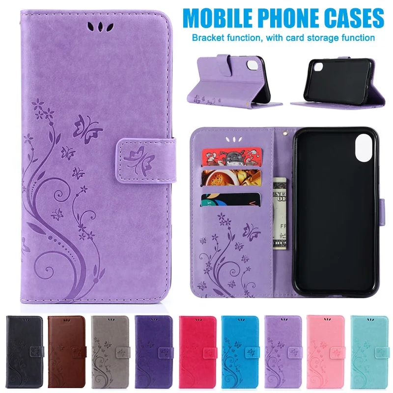 Кожаный чехол-бумажник с магнитной застежкой и подставкой совместимый iPhone