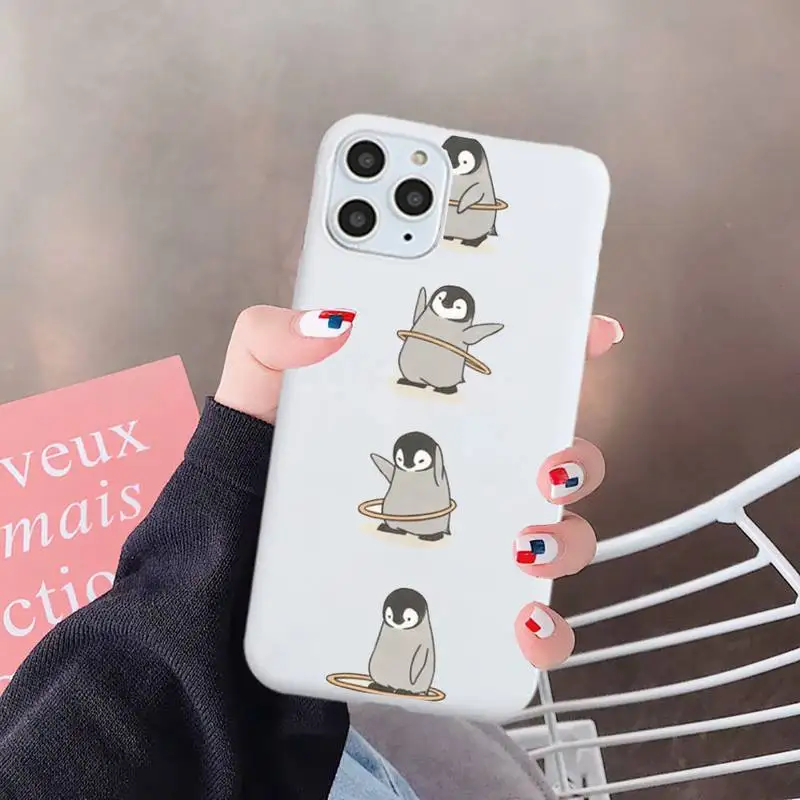 

Bear Penguin Kawaii Cute high quality luxury Phone Case funda Candy Color for iPhone 6 7 8 11 12 s mini pro X XS XR MAX Plus
