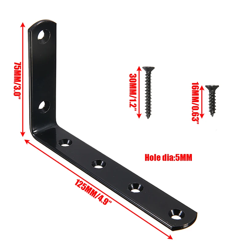 4 шт. чугунные сверхпрочные угловые кронштейны для крепления на стене L образные
