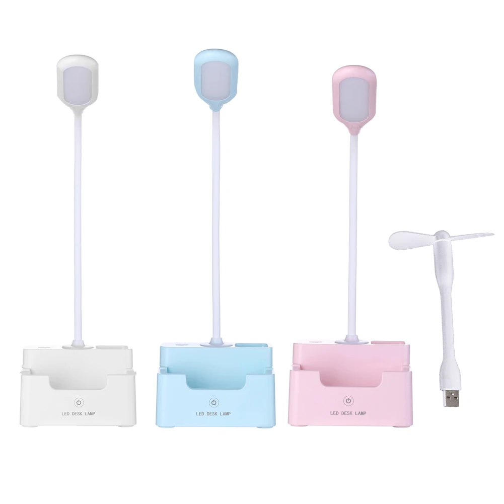 

Adjustment USB Rechargeable LED Desk Lamp Touch Dimming Table Lamp For Children Kids Reading Study Bedside Bedroom Living Room
