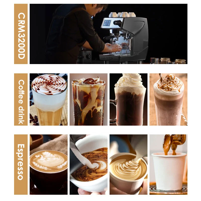 Кофемашина CRM3200D для эспрессо 120 чашек/ч коммерческая кофеварка